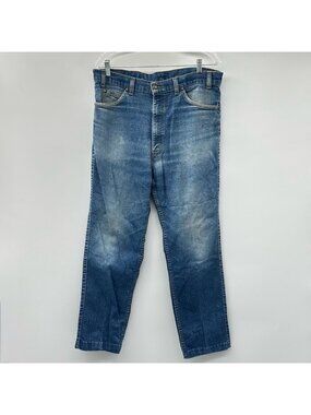Vintage Levi's Men's Blue Denim Jeans Straight Fit Size 36/29